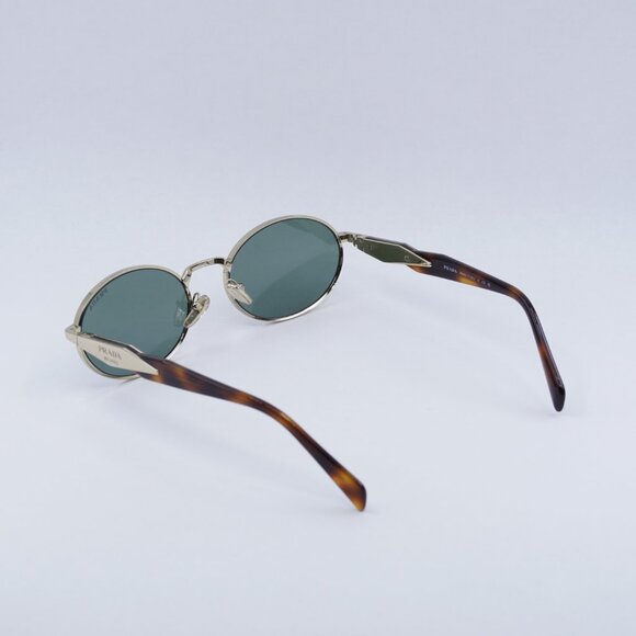 🕶️ New Prada PR65ZS ZVN70L Sunglasses Pale Gold Frame, Dark Green Lenses - Picture 13 of 14